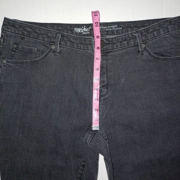 MOSSINO MID RISE STRAIGHT LEG DENIM JEANS - Picture 3 of 11